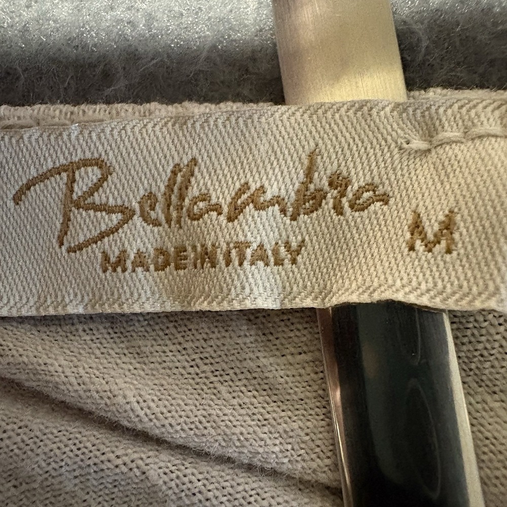 Bellambra Ruffled Dress Women M Ecru 100% Linen Made In Italy Spaghetti Strap - Picture 7 of 11
